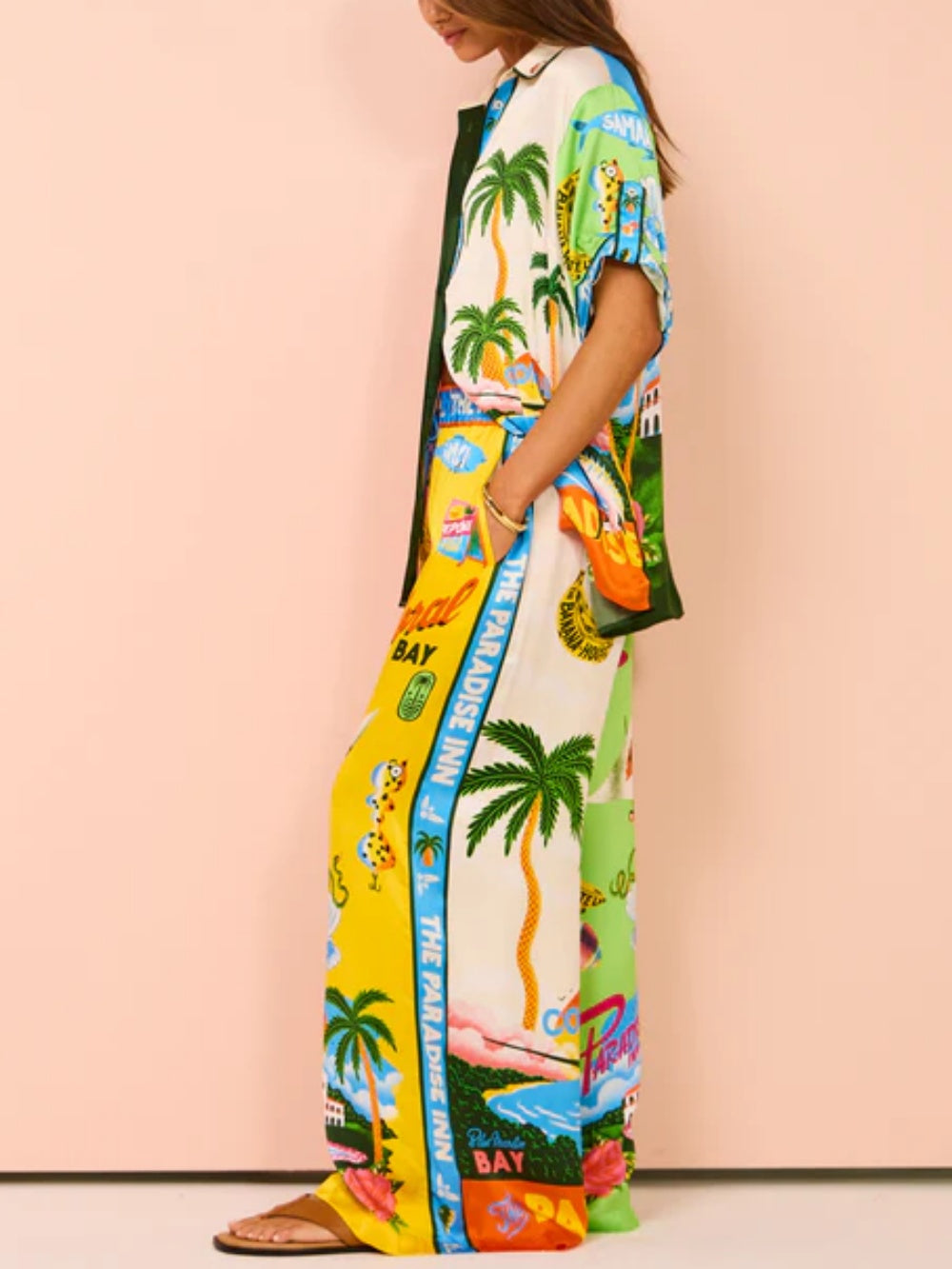Sunny Beach Summer Style Printed Two Piece Set