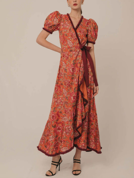 Bohemian Vintage Midi Dress
