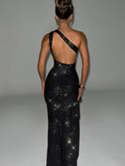 Genevieve Maxi Dress - Black Sparkle