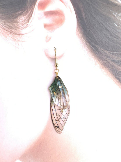Butterfly Wing Earrings - Crystal Fairy Wing